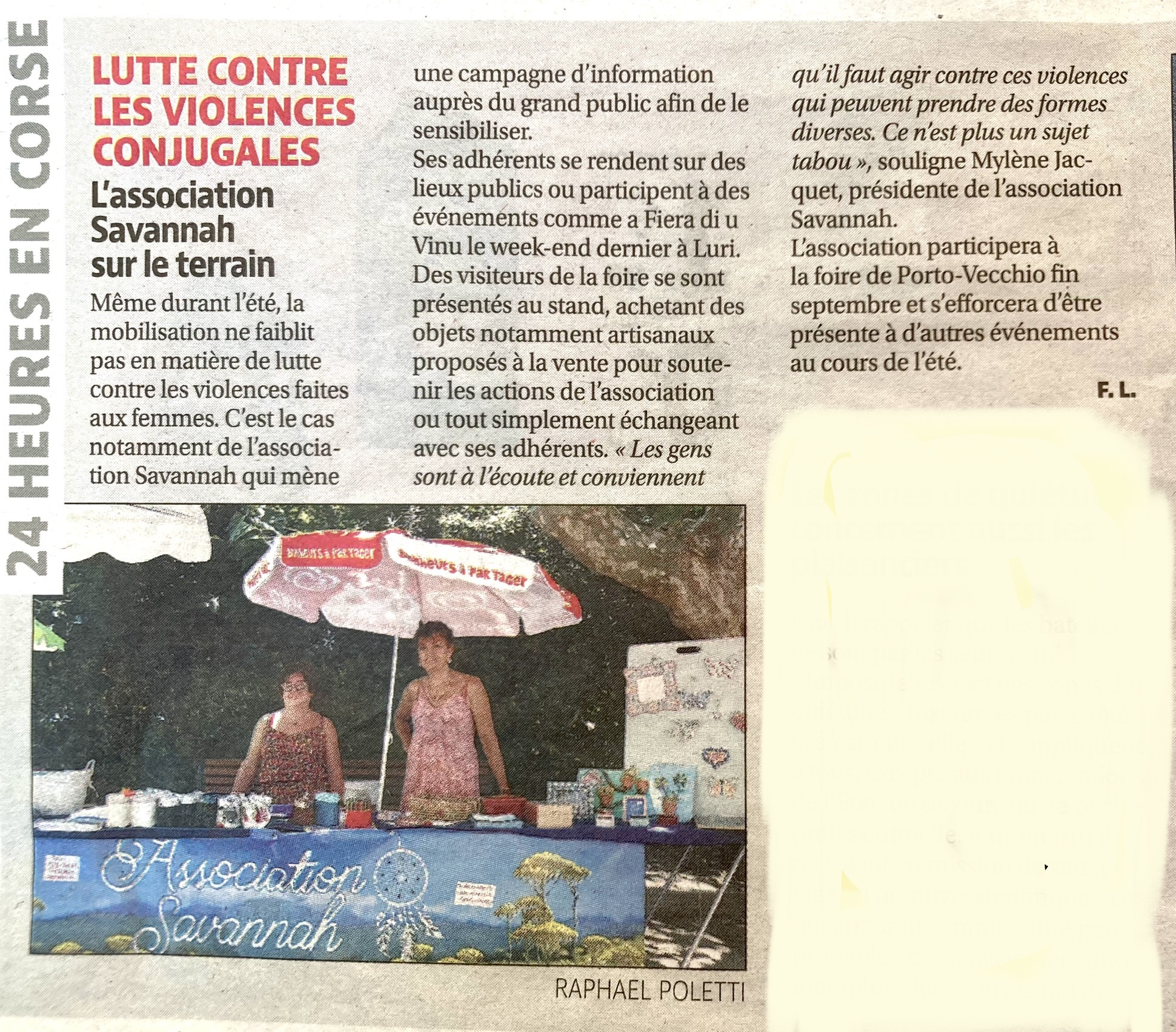 REMERCIEMENTS CORSE-MATIN