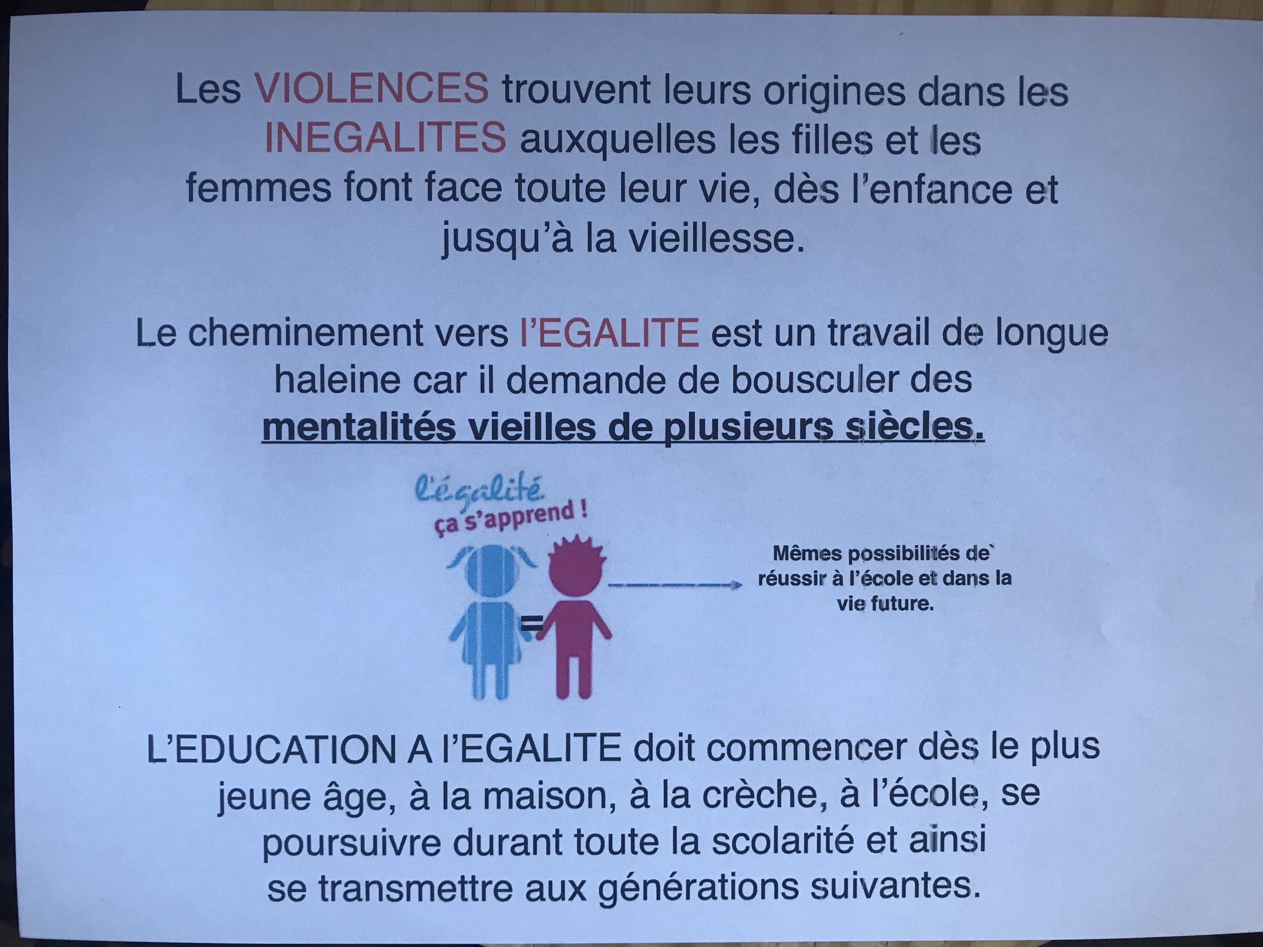 SEMAINE DE L’EGALITE : Interventions au collège Laëtitia d’Ajaccio