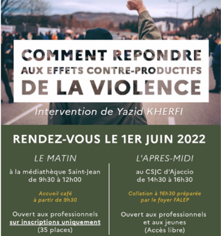 JOURNEE D’ACTION  :  » COMMENT REPONDRE AUX EFFETS CONTRE-PRODUCTIFS DE LA VIOLENCE »